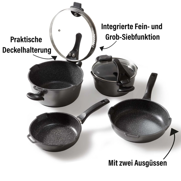 STONELINE® FUTURE 8 pc Cookware Set, 20/24 Pan 18/20/24 Pot – Kitchen Club