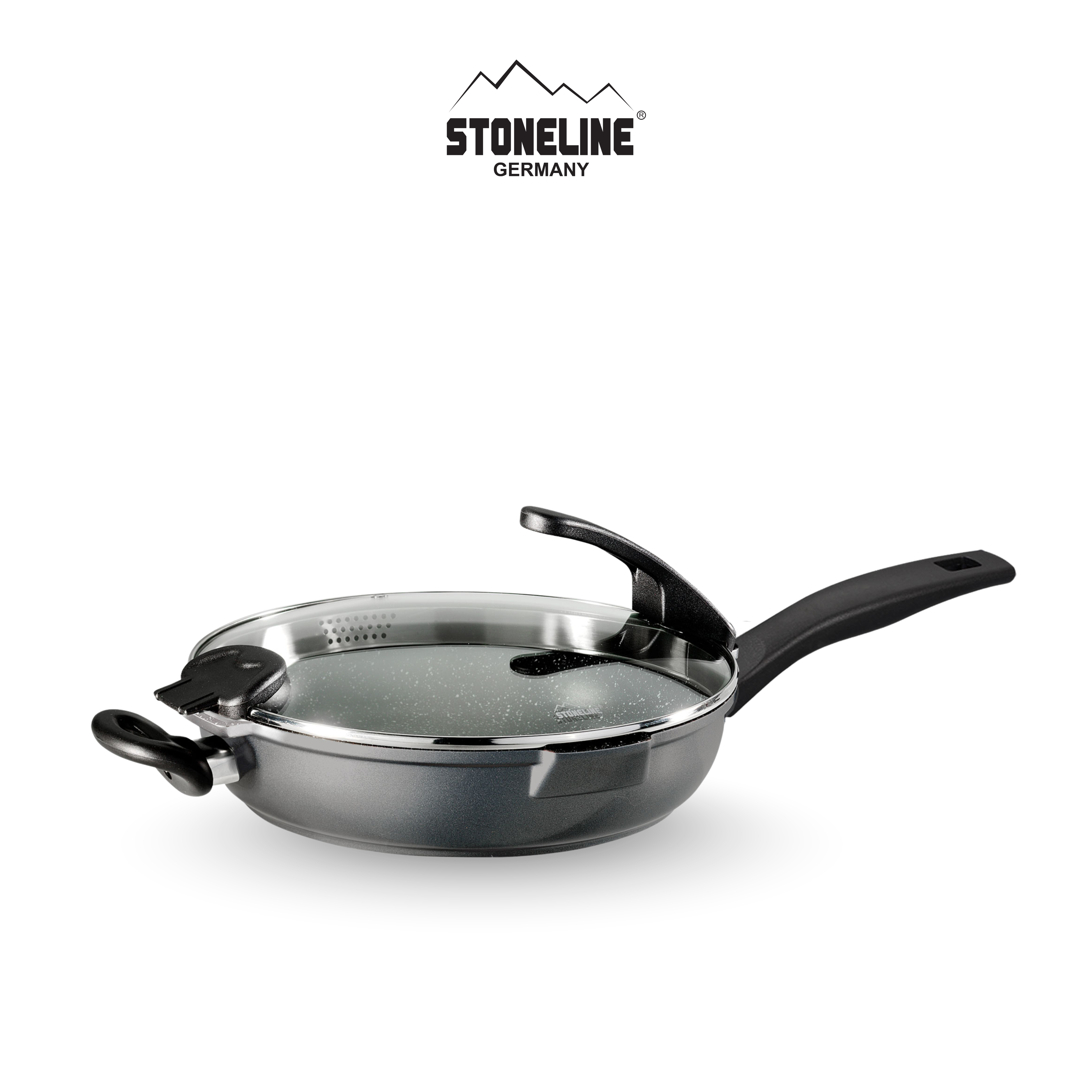 Strata Line Cookware STONELINE® FUTURE Stewing Pan 28 cm | with Strainer Lid – Kitchen Club